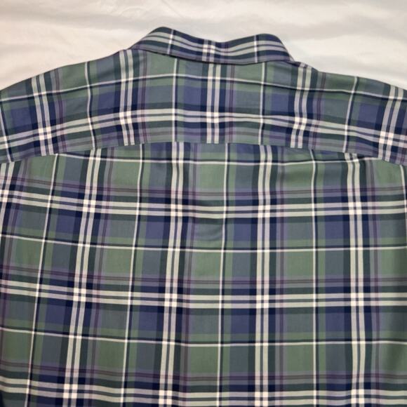 UNTUCKit Shirt Size XL Green Blue Plaid Wrinkle Free Tempranillo Button LS 40326 - Picture 9 of 13